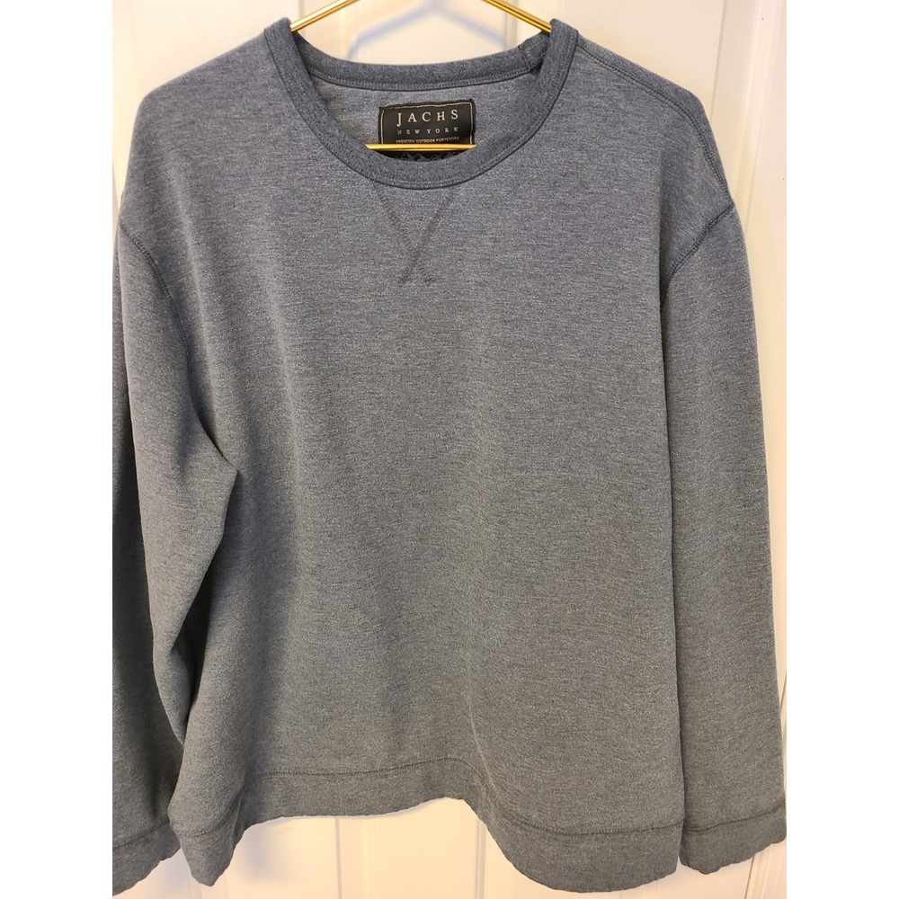 Jachs Men's XL Pullover Sweater Crew Neck‎ Super Soft Cotton Blend Blue Outdoor